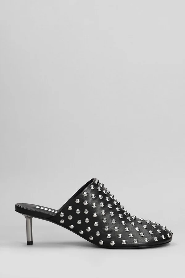 Slipper-mule In Black Leather