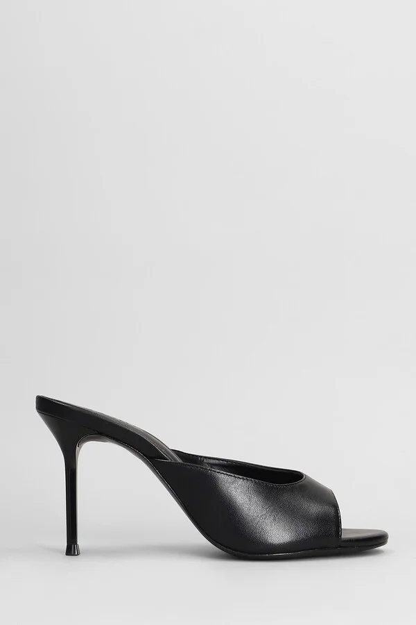 Slipper-mule In Black Leather