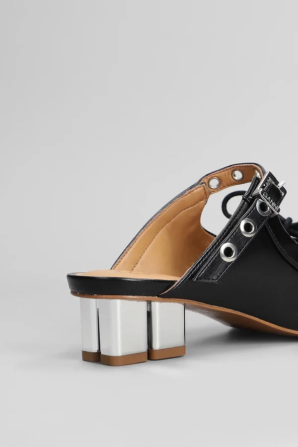 Slipper-mule In Black Polyuretan - Image 5