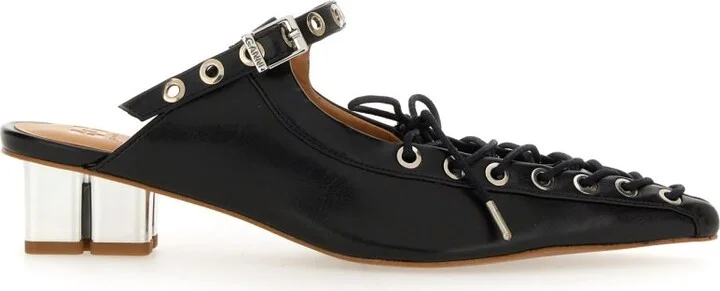 Slipper-mule In Black Polyuretan