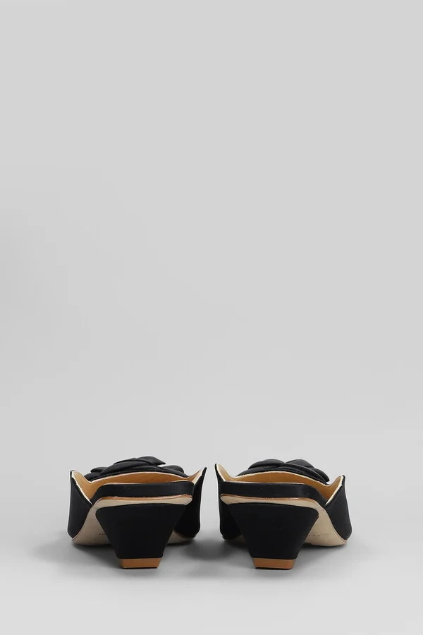 Slipper-mule In Black Satin - Image 4