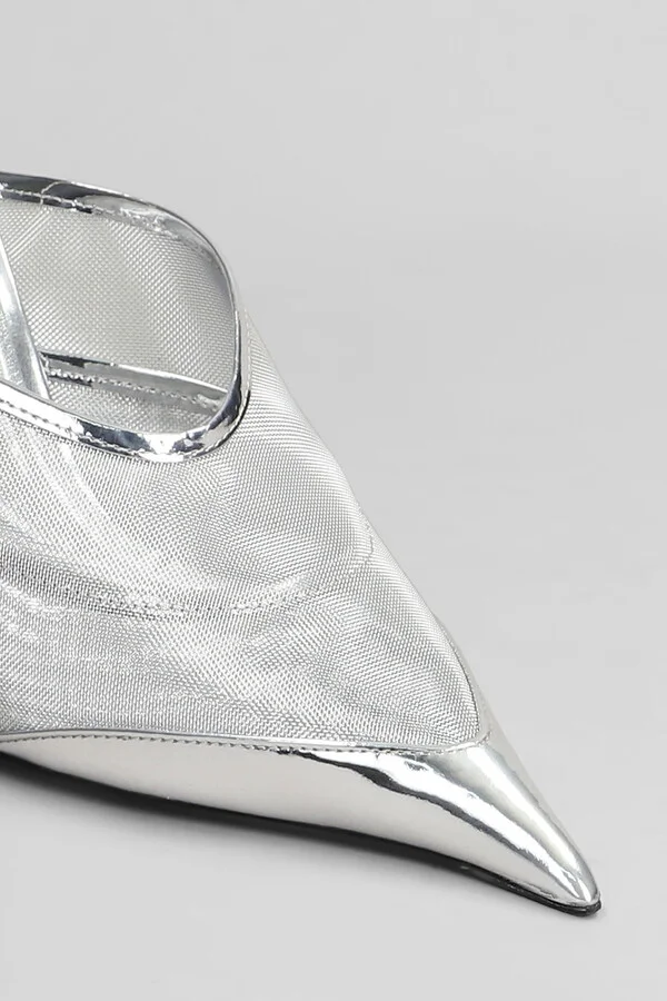 Slipper-mule In Silver Polyamide - Image 5