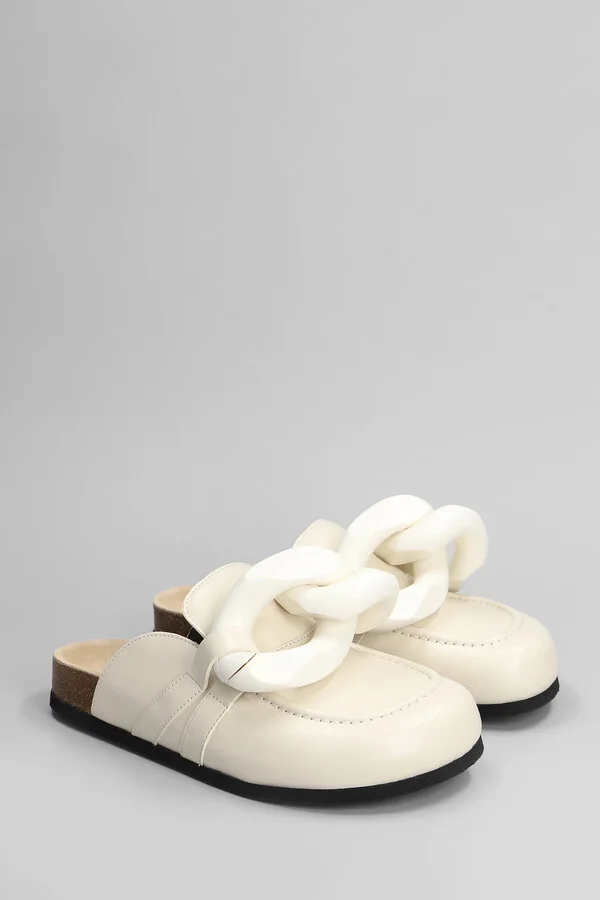 Slipper-mule In White Leather - Image 2