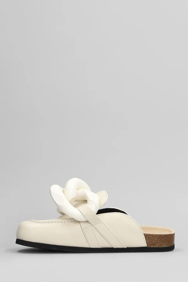 Slipper-mule In White Leather - Image 3