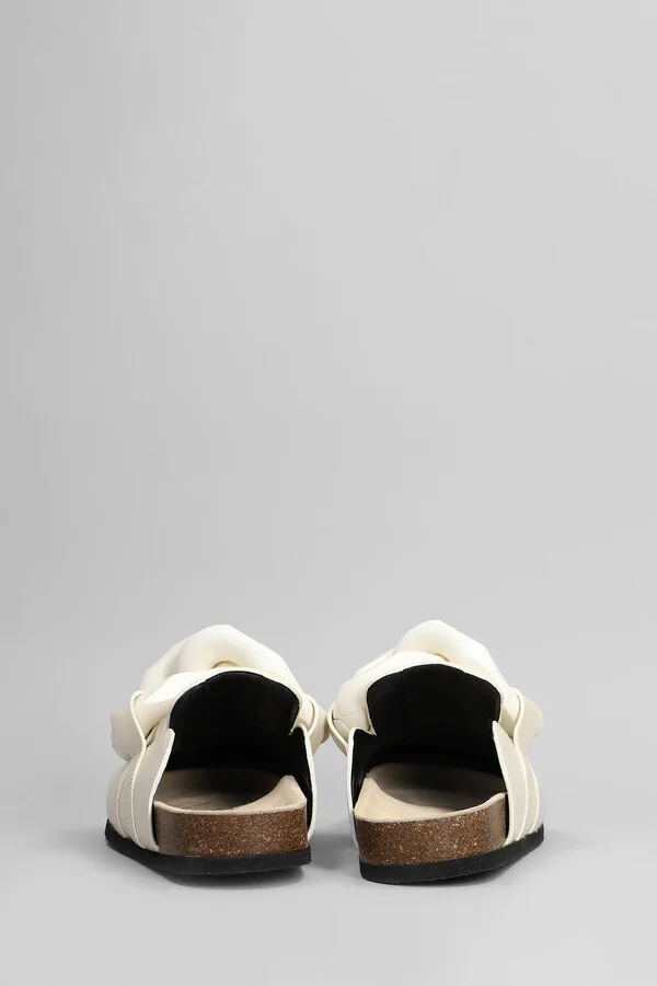 Slipper-mule In White Leather - Image 4