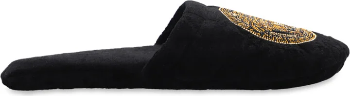 Slippers With Medusa, , - Black
