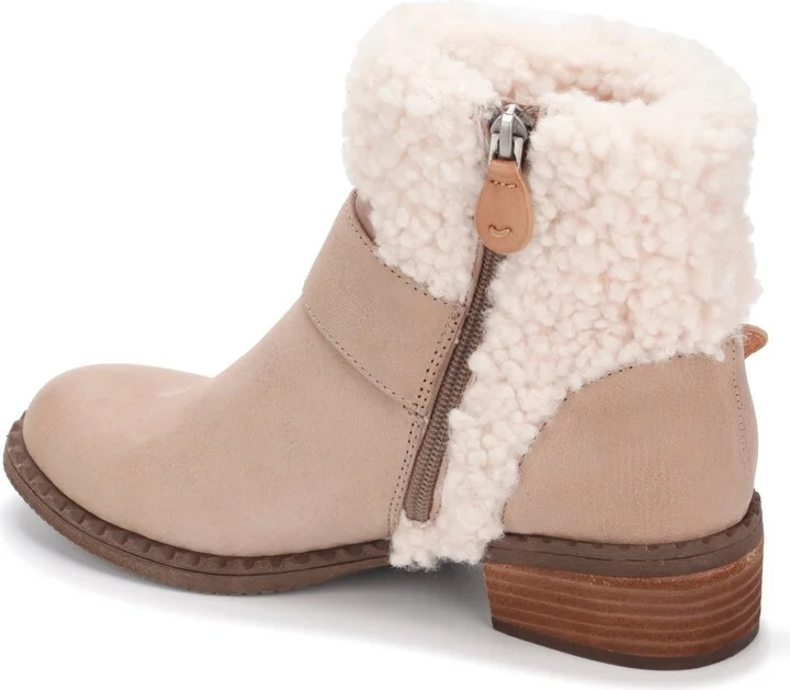 Slit Faux Shearling Moto Bootie - Image 2