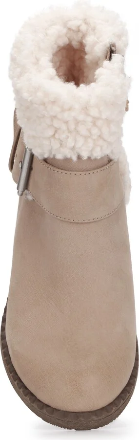 Slit Faux Shearling Moto Bootie - Image 5