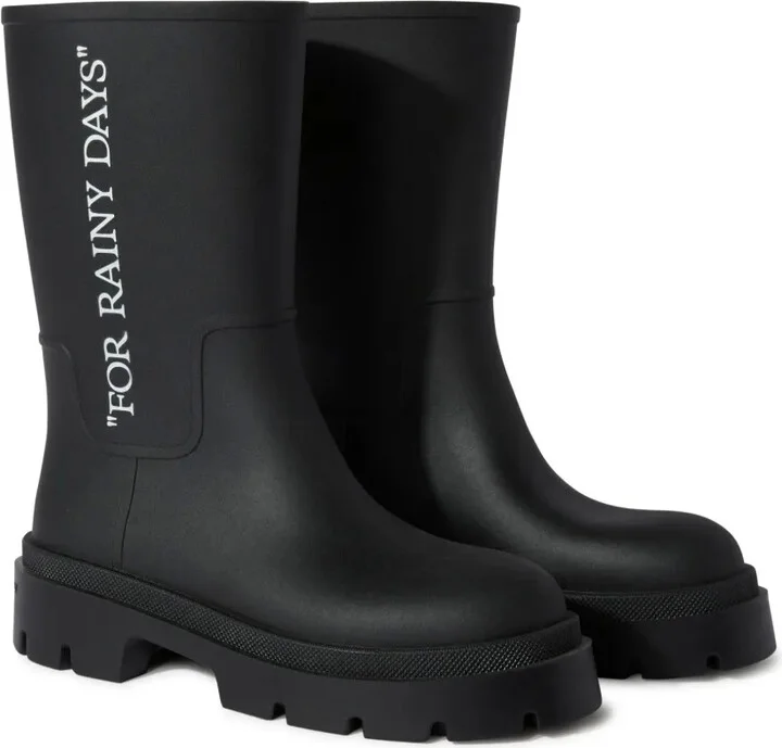 Slogan-Print Boots - Image 2