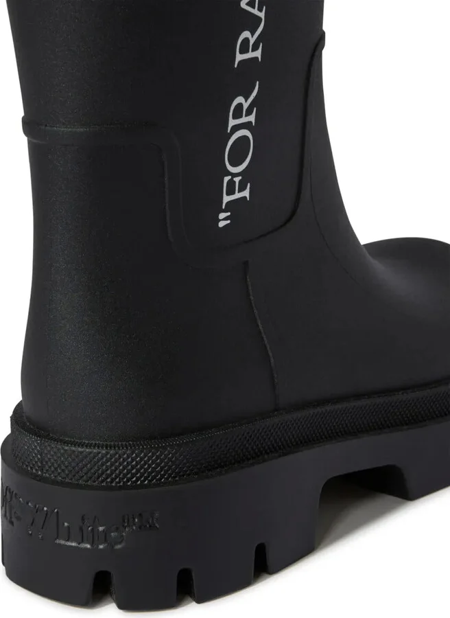 Slogan-Print Boots - Image 5