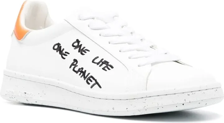 Slogan-Print Low-Top Sneakers - Image 2