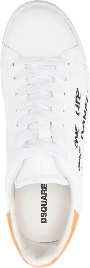 Slogan-Print Low-Top Sneakers - Image 4