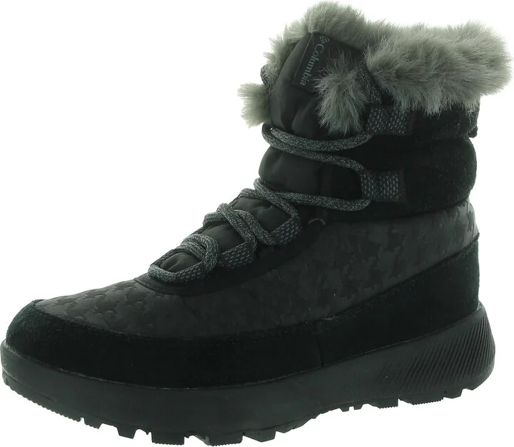 Slopeside Peak Luxe Womens Mixed Media Suede Winter & Snow Boots