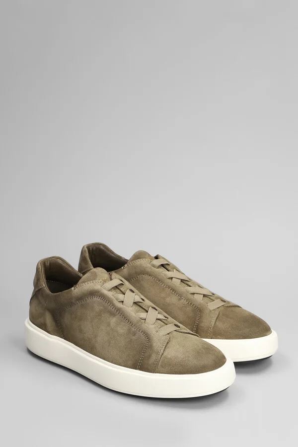 Slouch 001 Sneakers In Green Leather - Image 2