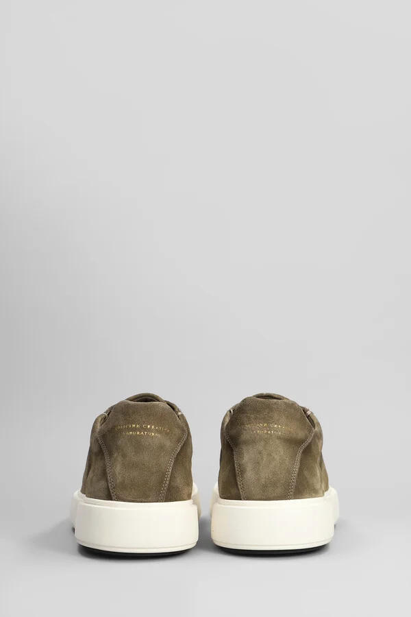 Slouch 001 Sneakers In Green Leather - Image 4