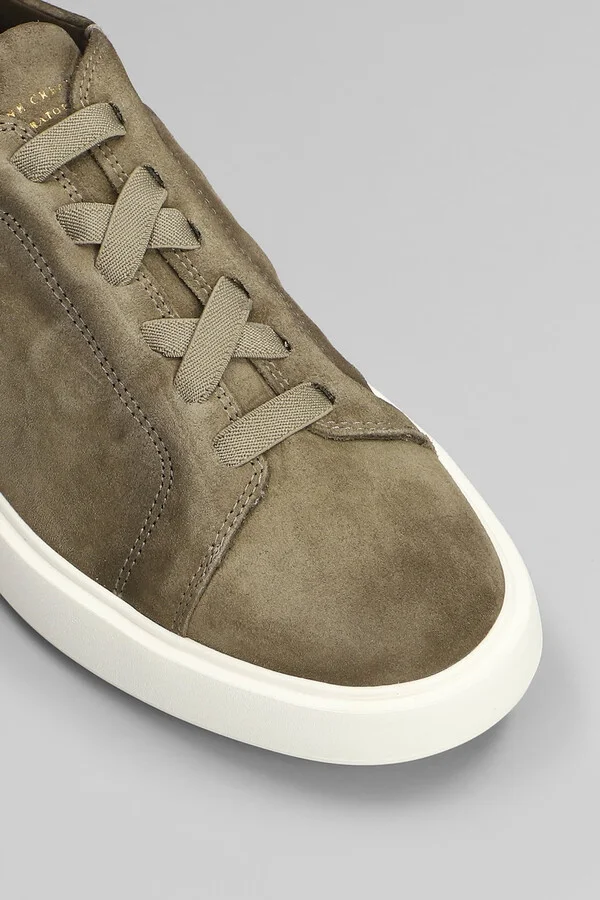 Slouch 001 Sneakers In Green Leather - Image 5