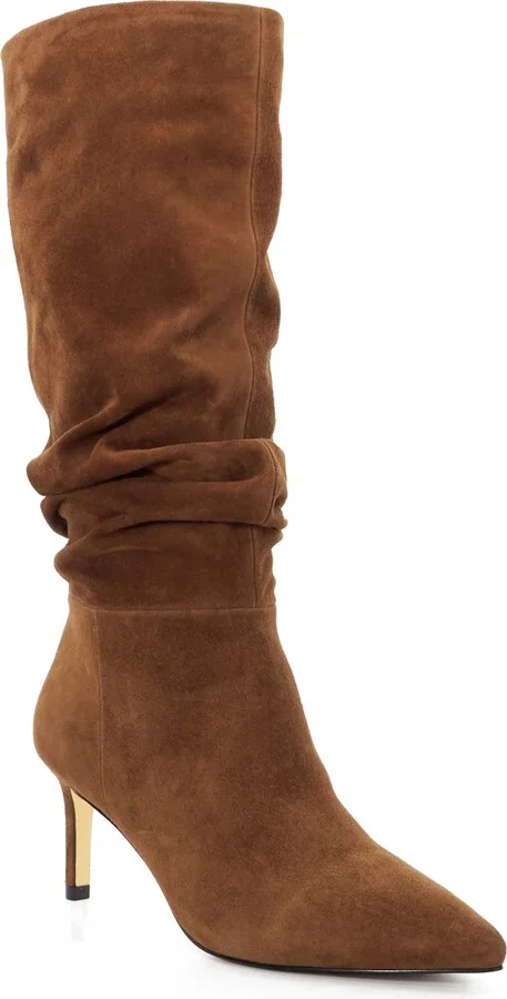 Slouch Pointed Toe Knee High Boot