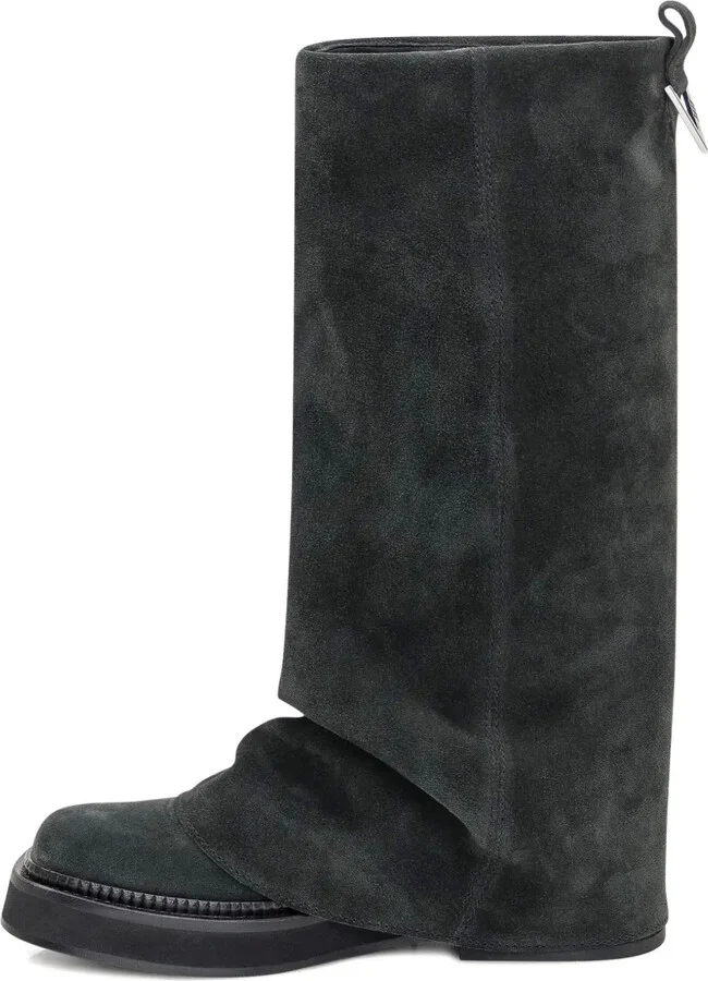 Slouch Suede Knee-High Boots - Image 2