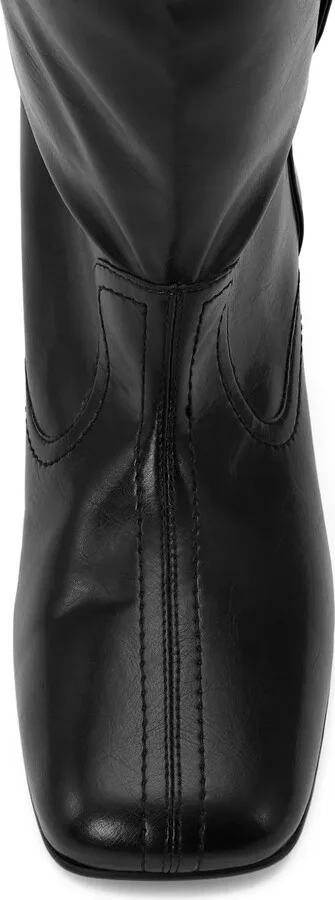 Slouchy Knee-High Leather Boots - Image 3