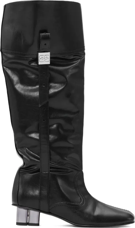 Slouchy Knee-High Leather Boots
