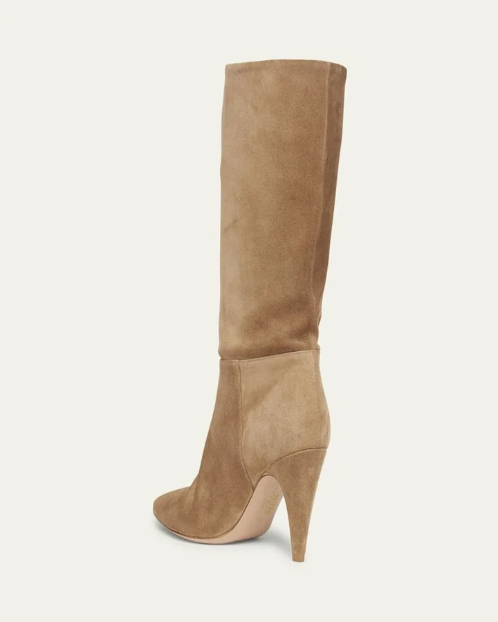 Slouchy Suede Mid Boots - Image 3