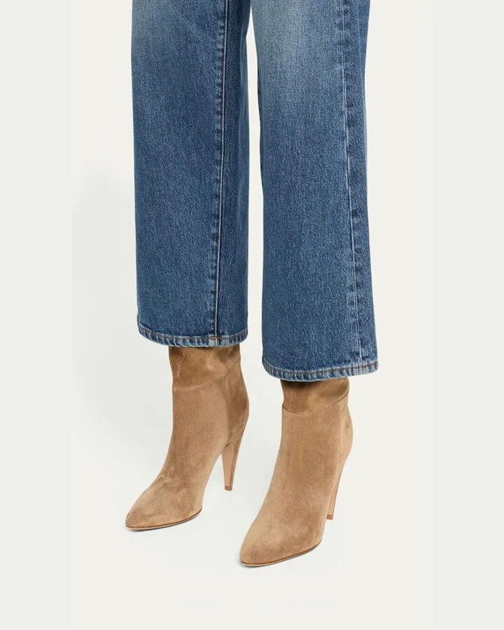 Slouchy Suede Mid Boots - Image 4