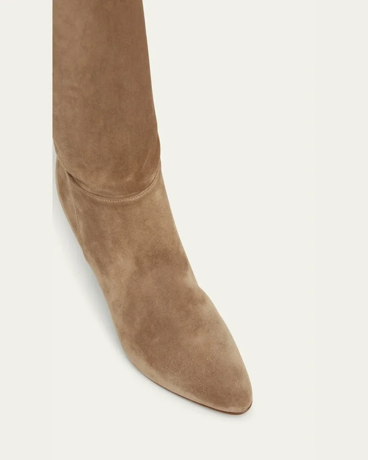 Slouchy Suede Mid Boots - Image 5
