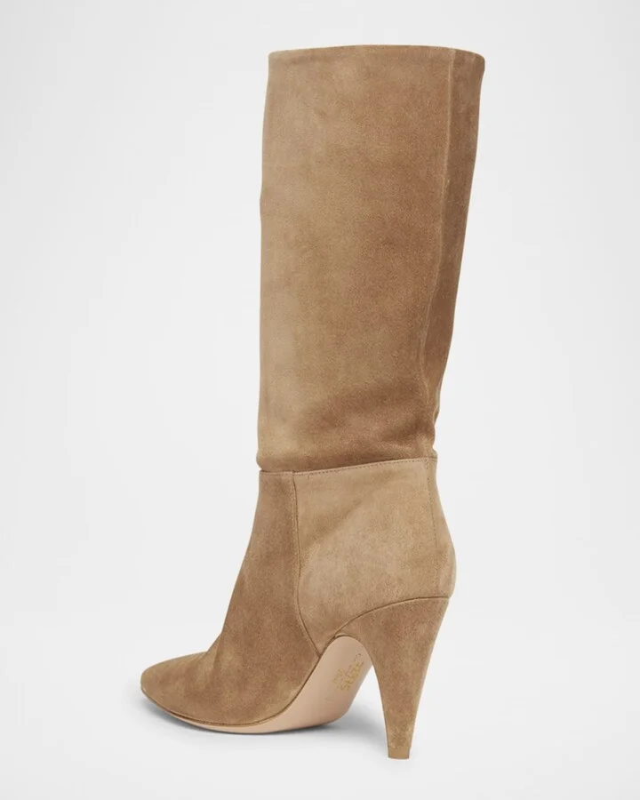 Slouchy Suede Mid Boots - Image 2
