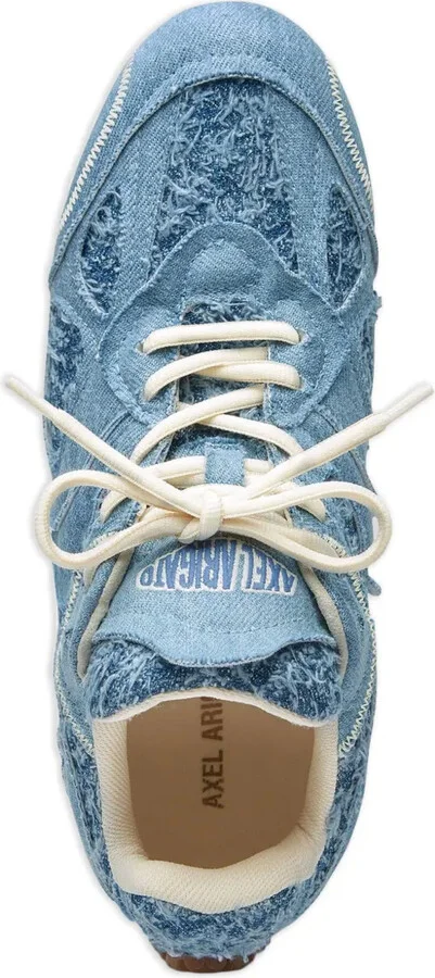 Slow Runner frayed denim low-top sneakers - Image 4