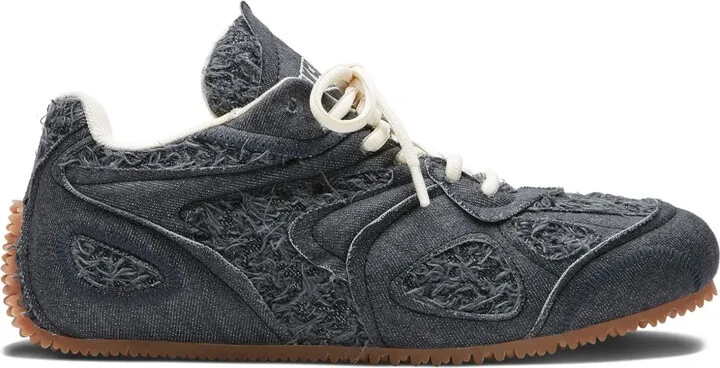 Slow Runner frayed-denim sneakers