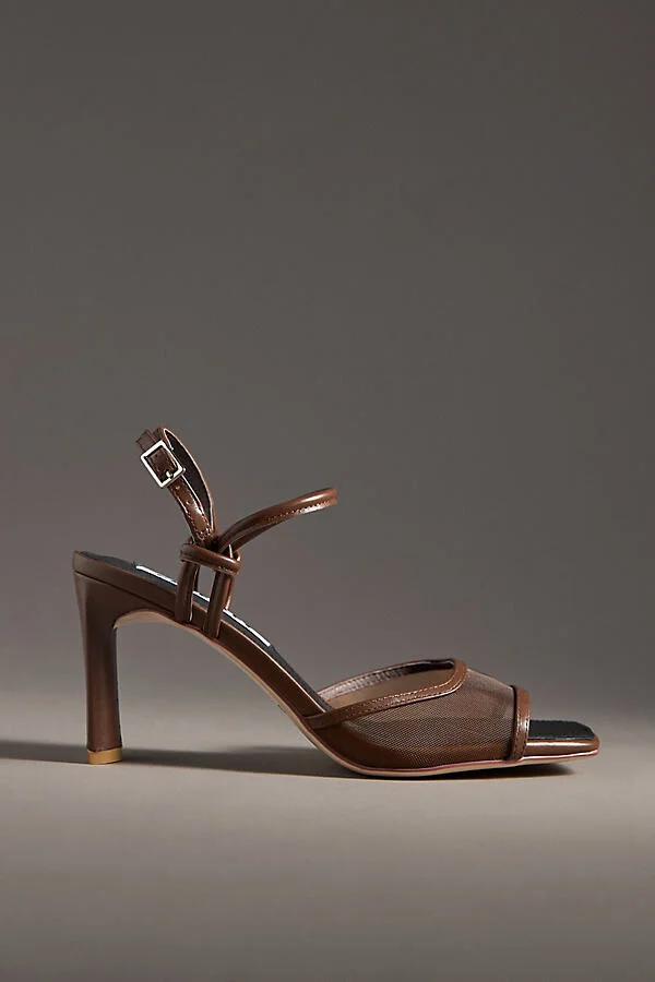 Sly Mesh Square-Toe Heels