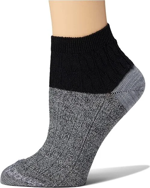Smartwool Everyday Cable Ankle Boot Socks Women's No Show Socks Shoes Black : SM (Women's Shoe 4-6.5), Wool/Nylon