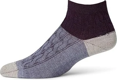 Smartwool Everyday Cable Ankle Boot Socks Women's No Show Socks Shoes Chalk Violet : MD (Women's Shoe 7-9.5), Wool/Nylon