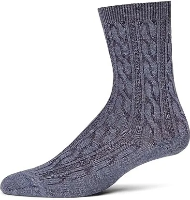 Smartwool Everyday Cable Crew Socks Women's Knee High Socks Shoes Chalk Violet : SM (Women's Shoe 4-6.5), Nylon/Wool