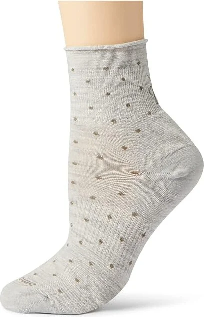 Smartwool Everyday Classic Dot Ankle Boot Socks Women's No Show Socks Shoes Ash : LG (Women's Shoe 10-12.5), Wool/Nylon/Merino