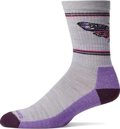 Smartwool Everyday Mystic Moth Crew No Show Socks Shoes Purple Eclipse : LG (US Men's Shoe 9-11.5 - Women's Shoe 10-12.5), Merino/Nylon