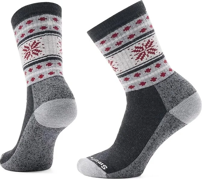 Smartwool Everyday Snowflake Dream Crew Socks Knee High Socks Shoes Charcoal : SM (US Men's Shoe 3-5.5 - Women's Shoe 4-6.5)