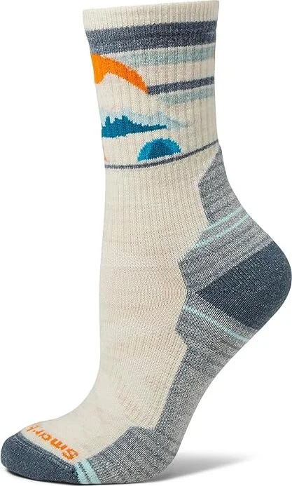 Smartwool Hike Light Cushion Mountain Moon Crew Women's No Show Socks Shoes Moonbeam : LG (Women's Shoe 10-12.5), Merino/Nylon
