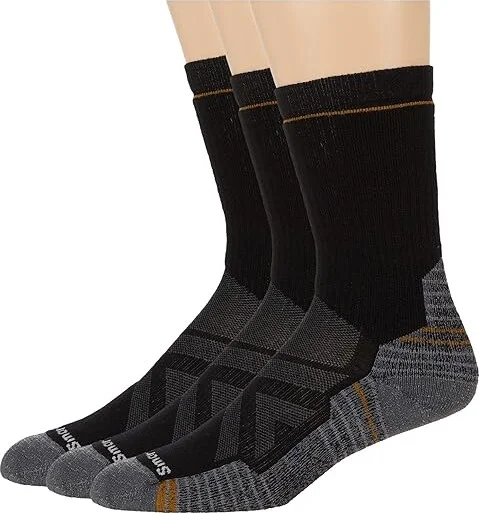Smartwool Performance Hike Full Cushion Crew 3-Pack Shoes Black : MD (US Men's Shoe 6-8.5 - Women's Shoe 7-9.5) Medium, Wool/Nylon/Merino