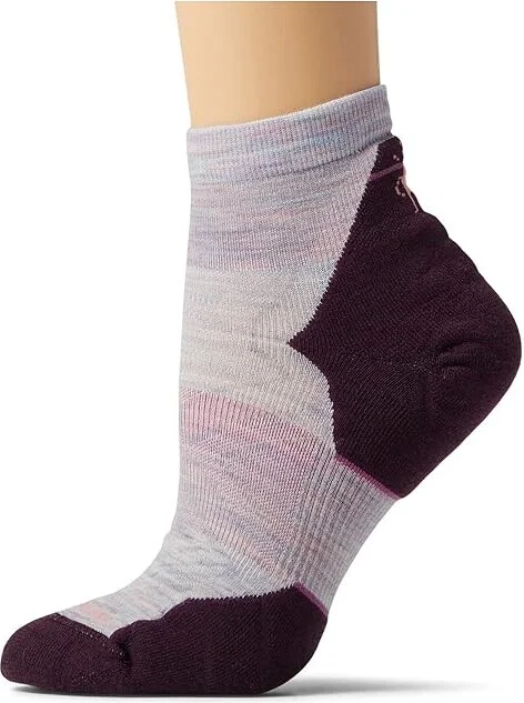 Smartwool Run Targeted Cushion Ankle Women's Low Cut Socks Shoes Purple Eclipse : SM (Women's Shoe 4-6.5), Mesh/Nylon/Wool
