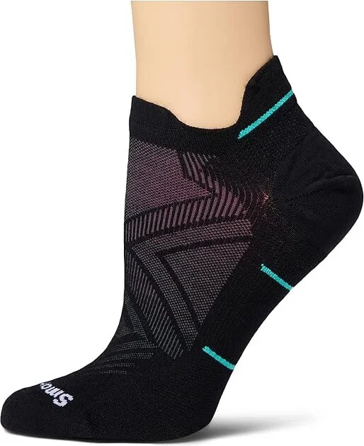 Smartwool Run Zero Cushion Low Ankle Women's Low Cut Socks Shoes Black : SM (Women's Shoe 4-6.5), Merino/Mesh/Nylon