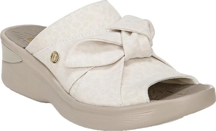 Smile Womens Bow Slip On Wedges
