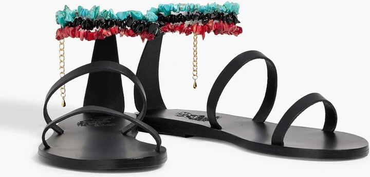 Smirni embellished leather sandals - Image 2