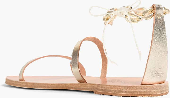 Smirni embellished metallic leather sandals - Image 3