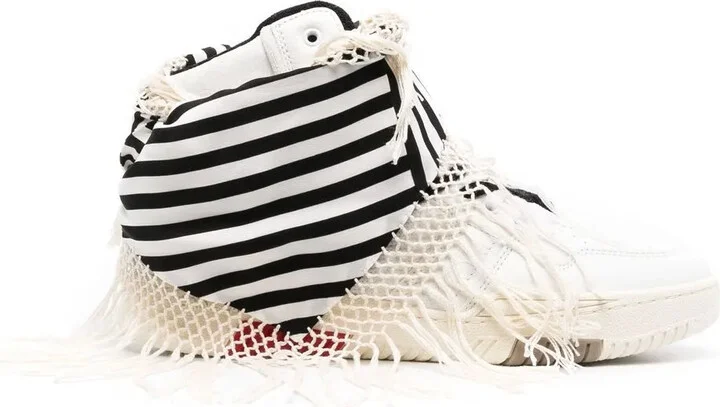 Smith bandana-detail high-top sneakers