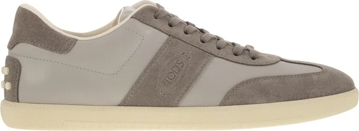 Smooth Leather And Suede Tabs Sneakers