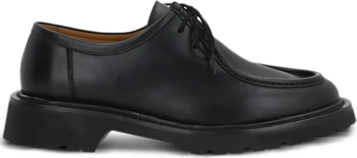 Smooth Leather Lace-Up Shoes