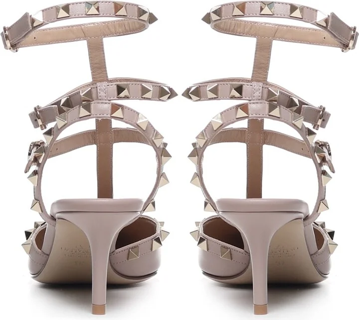 Smooth Leather Rockstud Slingback - Image 2