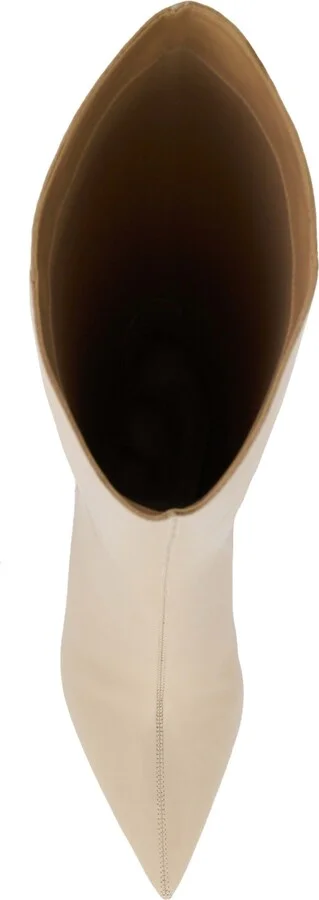 Smooth Pointed Toe Knee High Kitten Heel Boot - Image 4