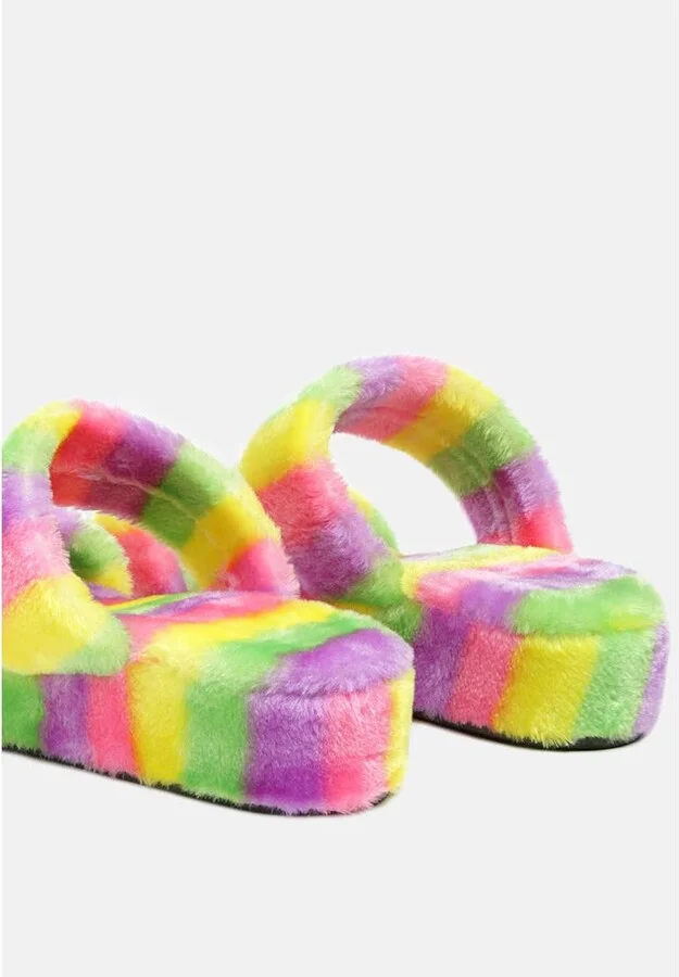 Smoothie Fur Slip-On Flats - Image 3